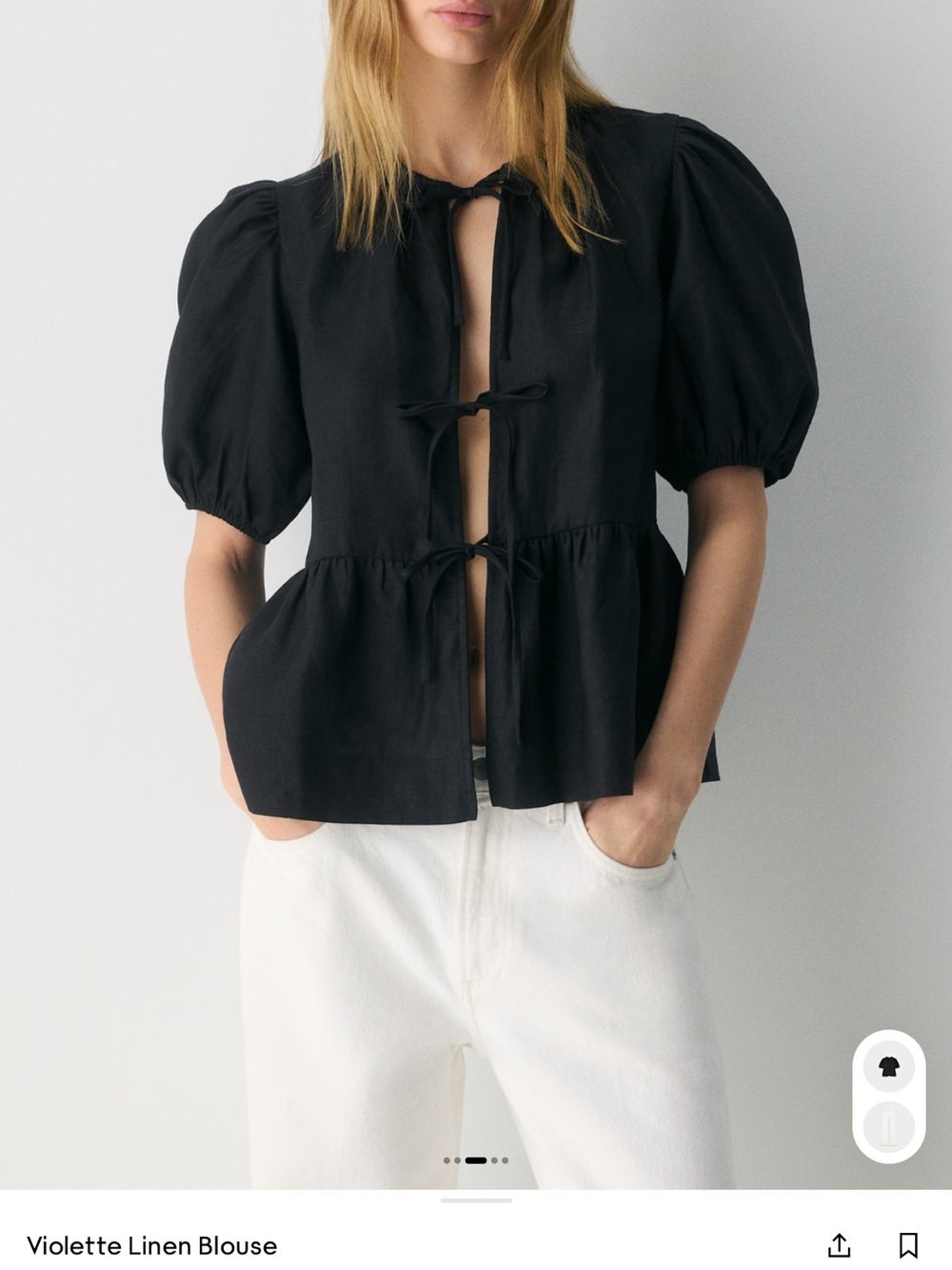 Aritzia violette Linen Blouse